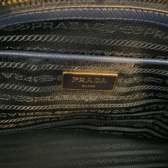 COPY - PRADA Saffiano Lux DoubleZip Tote Bluette - Picture 6 of 6
